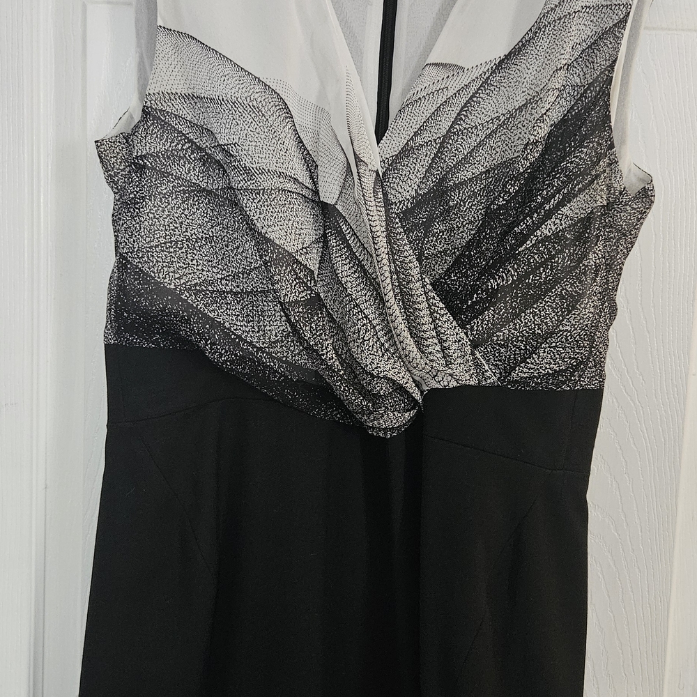 Calvin Klein Black and White Midi Dress